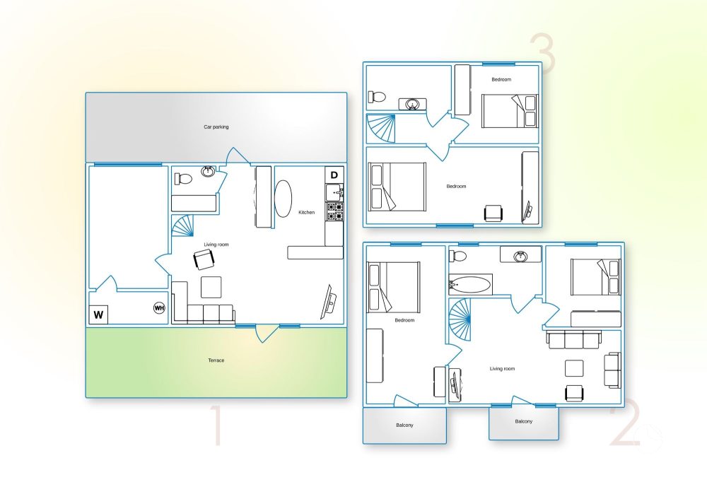 Przytulny domek Family Inn z tarasem