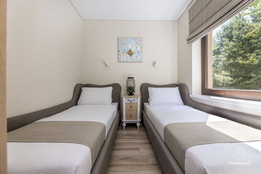 Kompleks apartamentów i restauracja Lagūna w Sventoji bardzo blisko morza