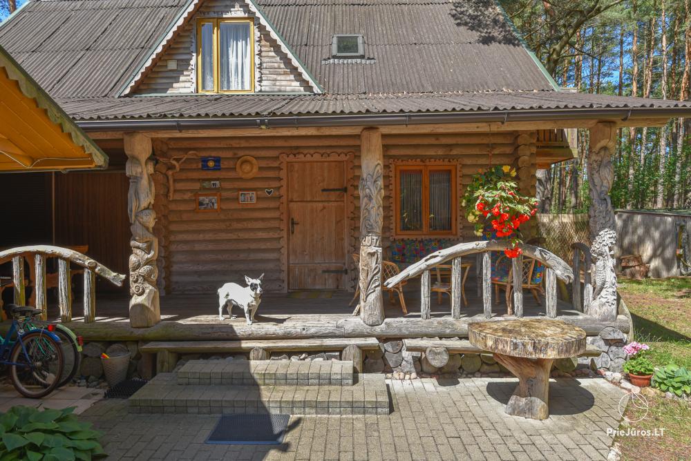 Domki w sosnowym lesie w Połądze, nad morzem i apartamenty w „Malūno vilos”
