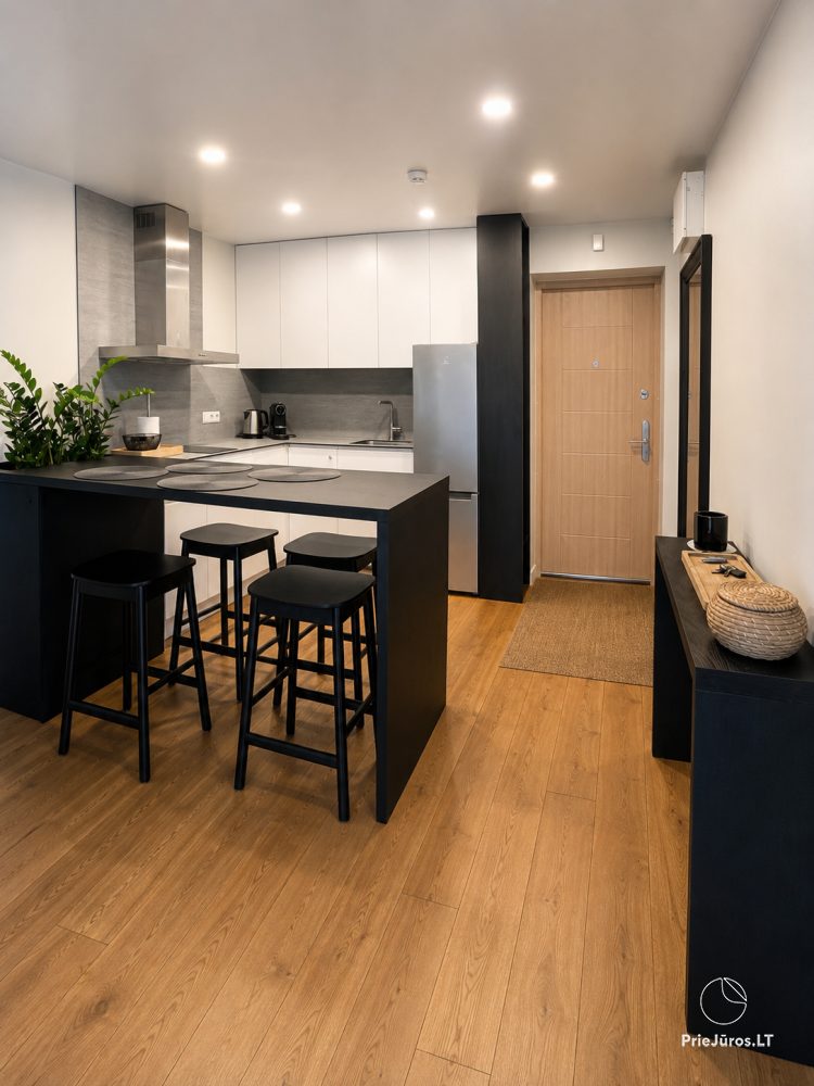 Apartamenty „Pušų terasa” w Juodkrantė, nowocześnie wyposażone z dużym tarasem