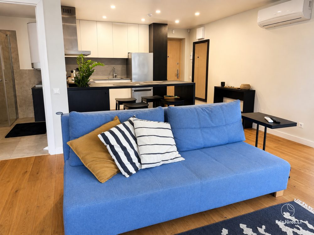 Apartamenty „Pušų terasa” w Juodkrantė, nowocześnie wyposażone z dużym tarasem