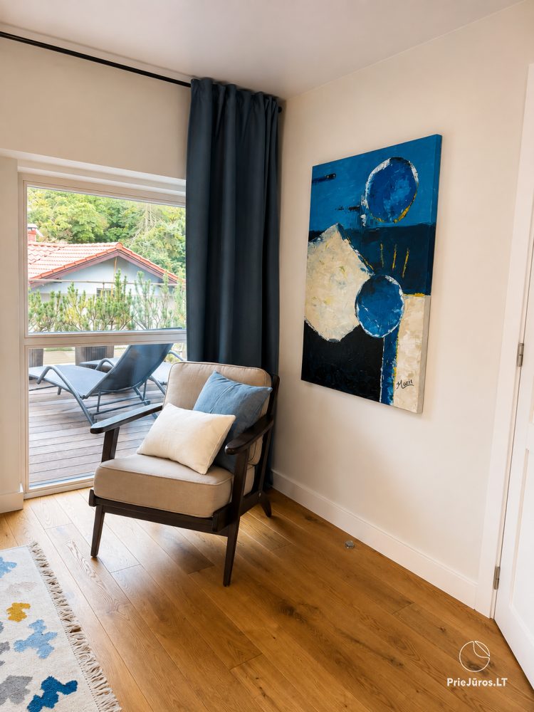 Apartamenty „Pušų terasa” w Juodkrantė, nowocześnie wyposażone z dużym tarasem