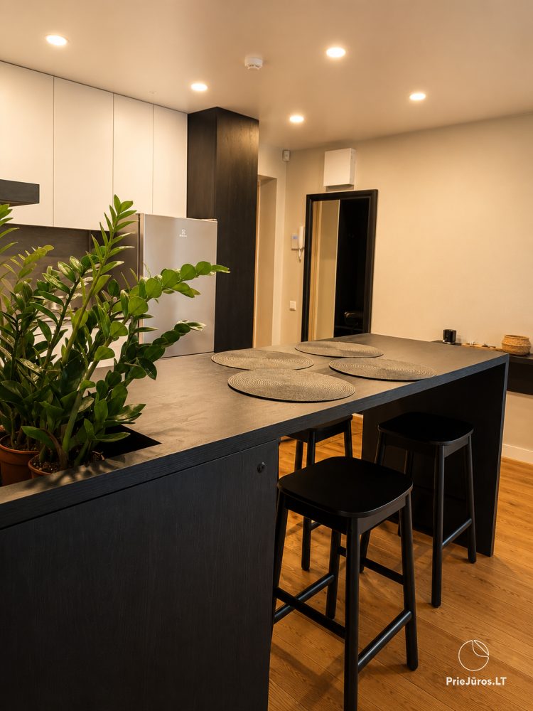 Apartamenty „Pušų terasa” w Juodkrantė, nowocześnie wyposażone z dużym tarasem