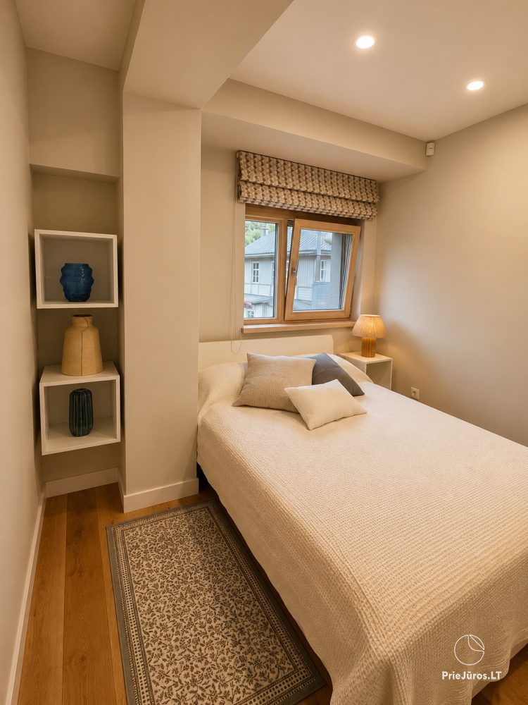 Apartamenty „Pušų terasa” w Juodkrantė, nowocześnie wyposażone z dużym tarasem