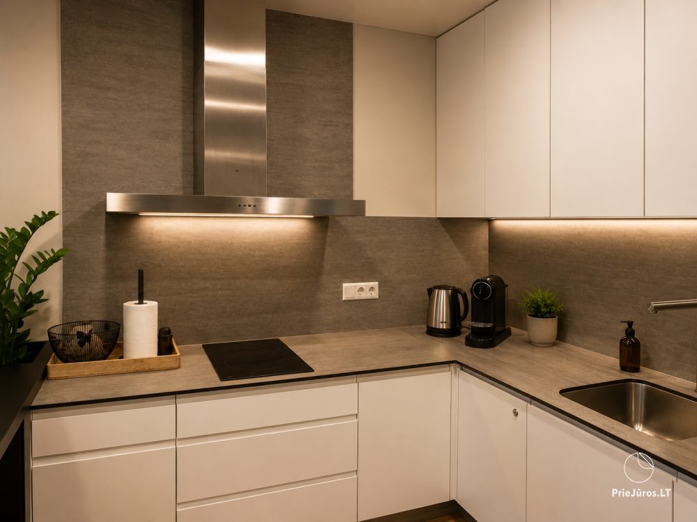 Apartamenty „Pušų terasa” w Juodkrantė, nowocześnie wyposażone z dużym tarasem