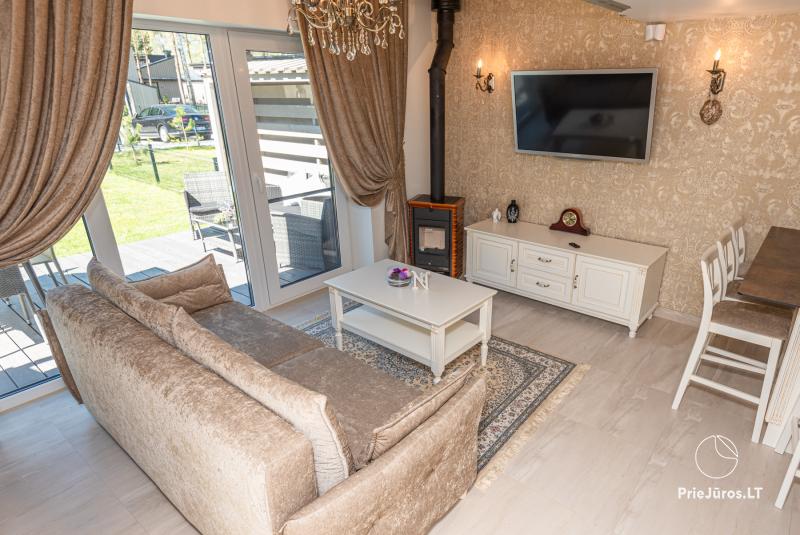 Luksusowy dom wakacyjny Čiki puki Saulėlydis do wynajęcia w Połądze