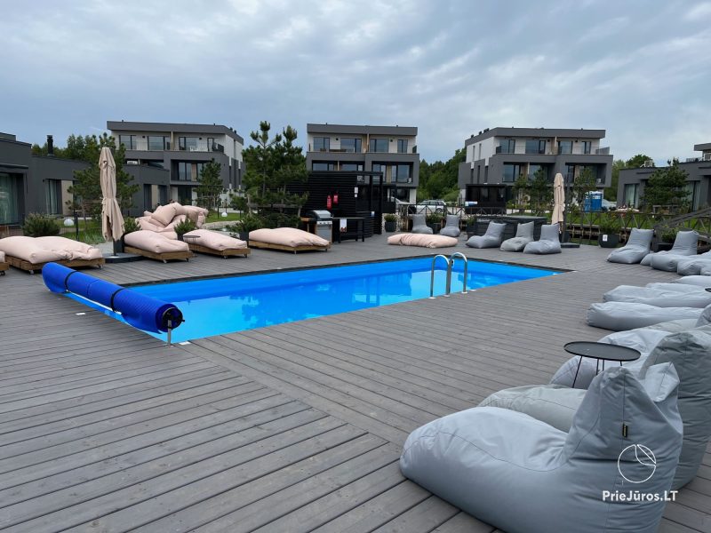 Apartamenty w kompleksie Maluno vilos w centrum Połągi iw kompleksie Mano Jura 2, w Kunigiskiai