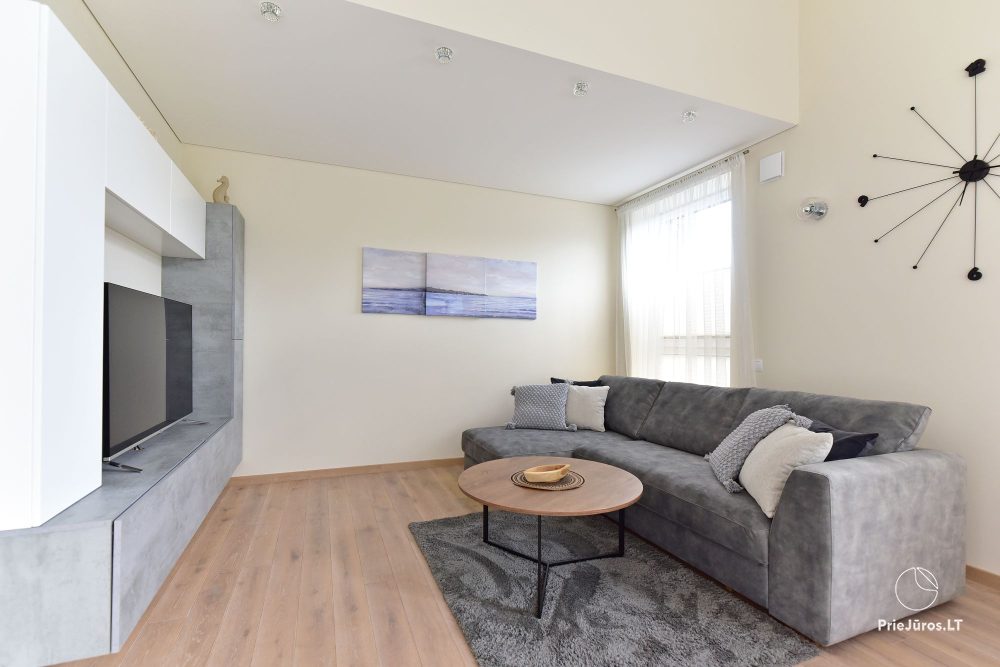 Nowe, przestronne apartamenty „Palangos Vilnele” otoczone sosnami, blisko morza z klimatyzacją i przestronnymi tarasami z widokiem na las sosnowy i morze
