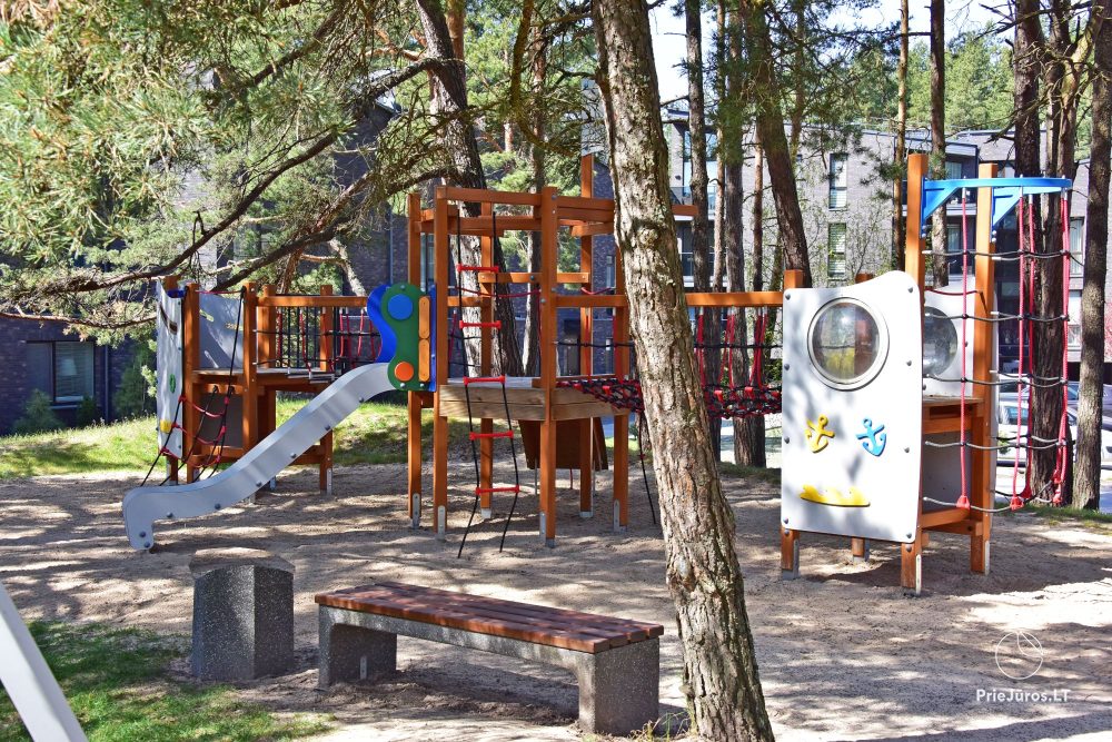 Nowe, przestronne apartamenty „Palangos Vilnele” otoczone sosnami, blisko morza z klimatyzacją i przestronnymi tarasami z widokiem na las sosnowy i morze