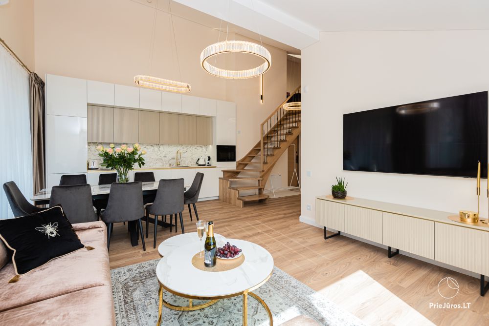 Nowy, przestronny apartament J&D w Połądze w pobliżu lasu sosnowego, 400 m do morza