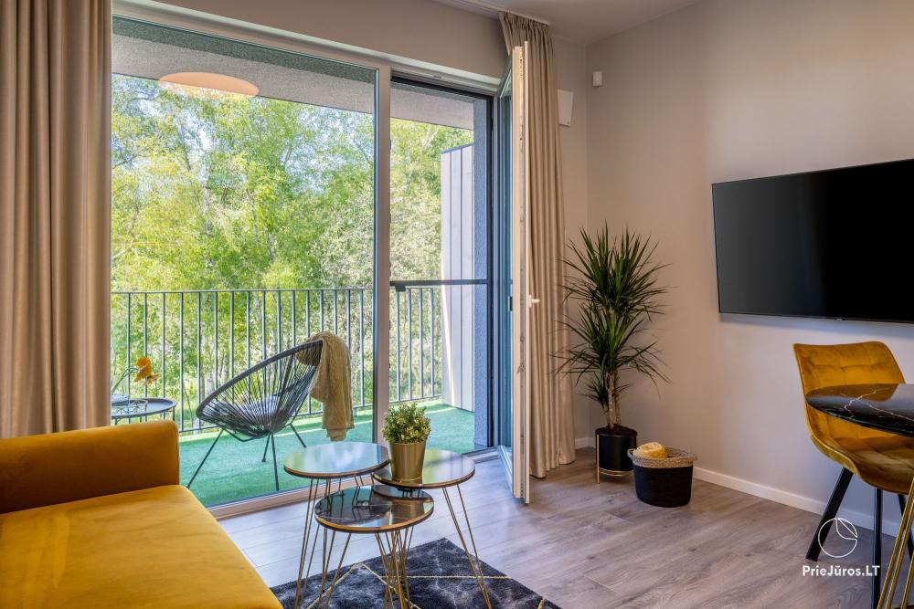 „Medus Home” - „Mano jūra 2”, Kunigiškiai – apartamenty z widokiem na las, basen w kompleksie