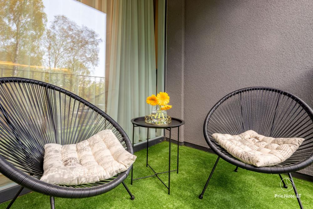 „Medus Home” - „Mano jūra 2”, Kunigiškiai – apartamenty z widokiem na las, basen w kompleksie