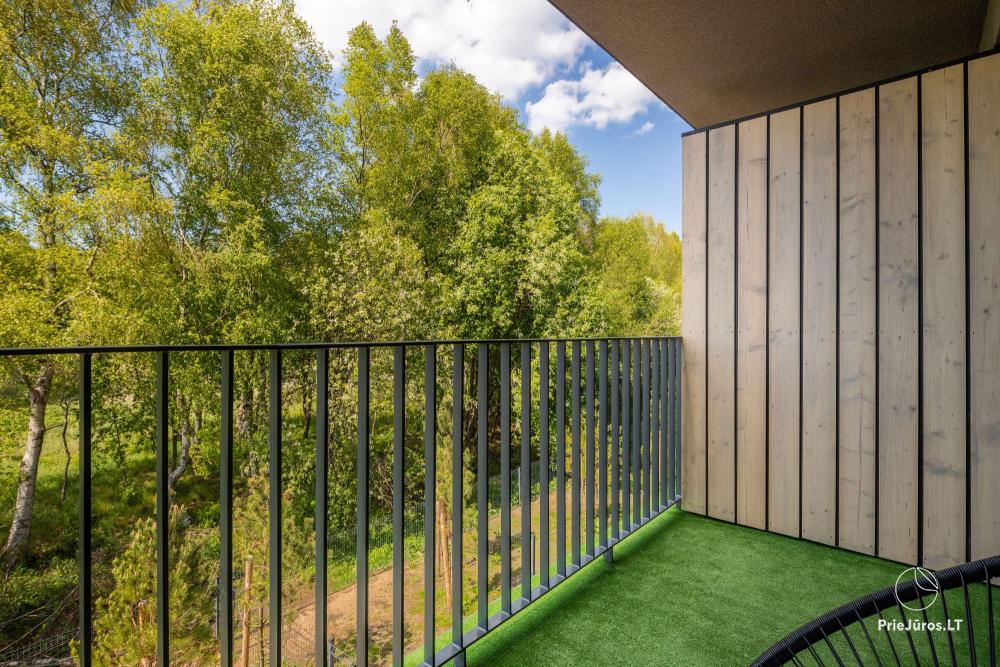 „Medus Home” - „Mano jūra 2”, Kunigiškiai – apartamenty z widokiem na las, basen w kompleksie