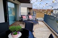 Odri Home - Mano jūra 2, Kunigiškiai – apartamenty z dużym tarasem, leżakami