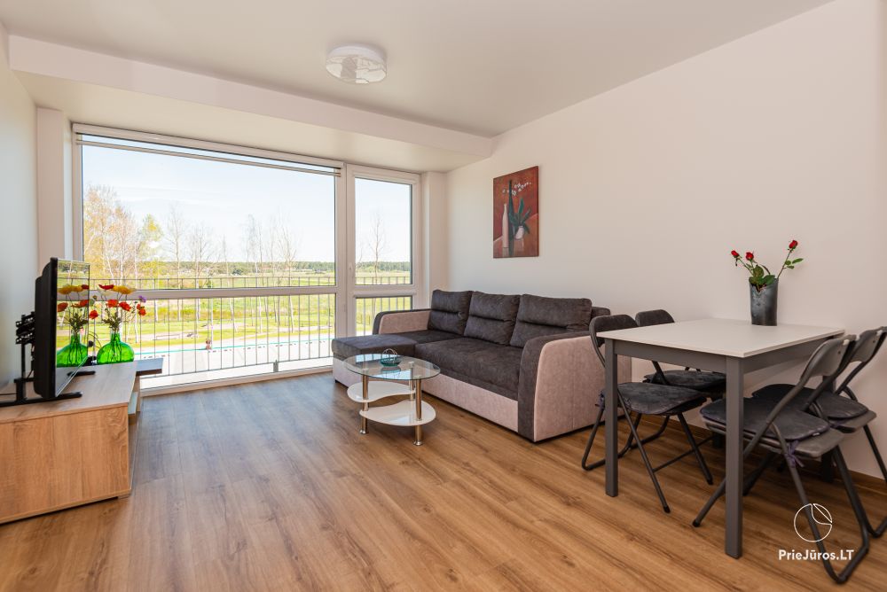 Nowe apartamenty z basenem i siłownią do wynajęcia w Sventoji
