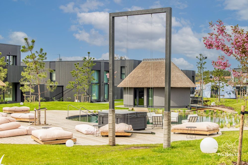 Basom home – Moje morze 3, Kunigiškiai – apartamenty z tarasem przy eko basenie, przepiękny zielony teren