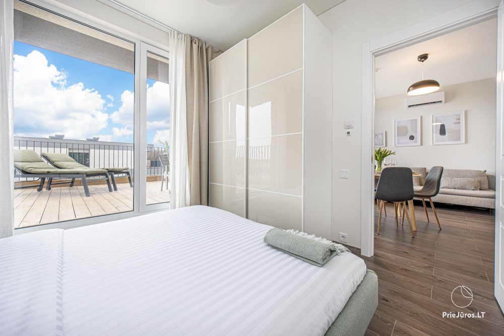 Kopa home – Moje morze 2, Kunigiškiai. Apartamenty z 2 sypialniami i tarasem, kompleks z basenem, atrakcje