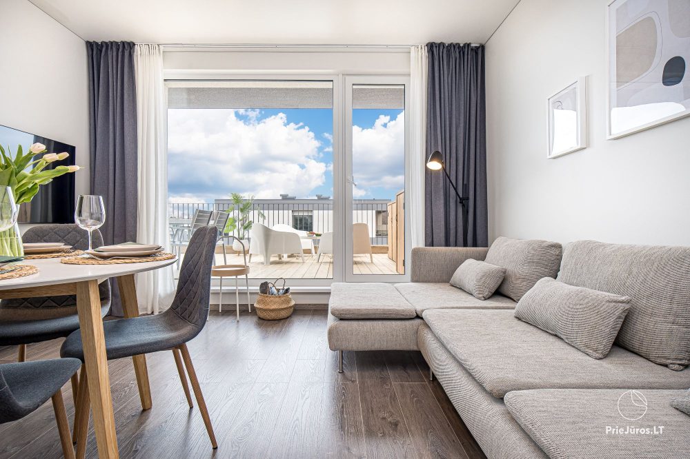 Kopa home – Moje morze 2, Kunigiškiai. Apartamenty z 2 sypialniami i tarasem, kompleks z basenem, atrakcje