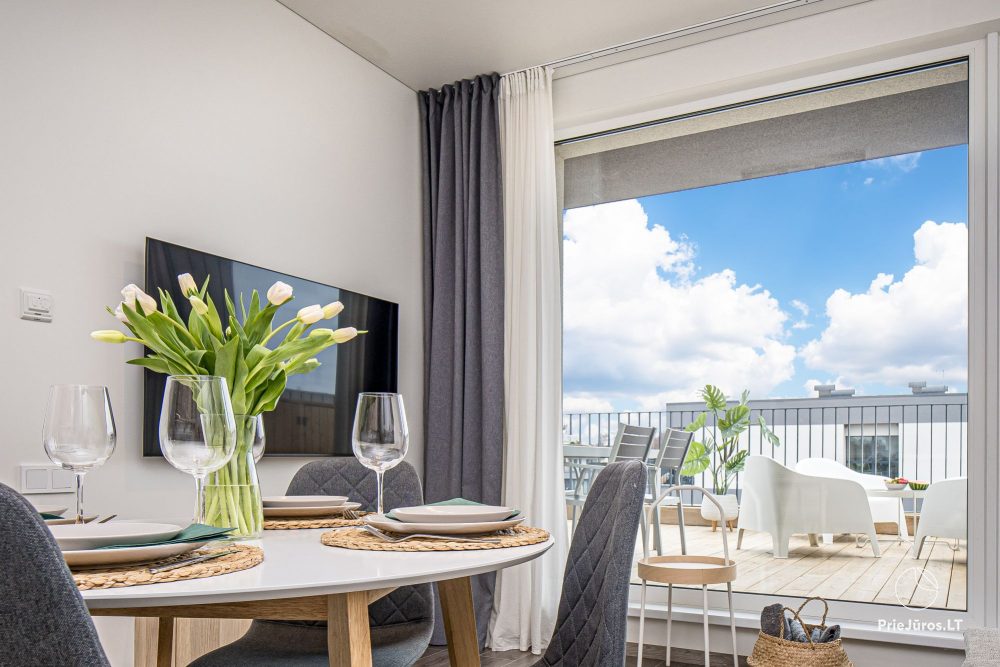 Kopa home – Moje morze 2, Kunigiškiai. Apartamenty z 2 sypialniami i tarasem, kompleks z basenem, atrakcje