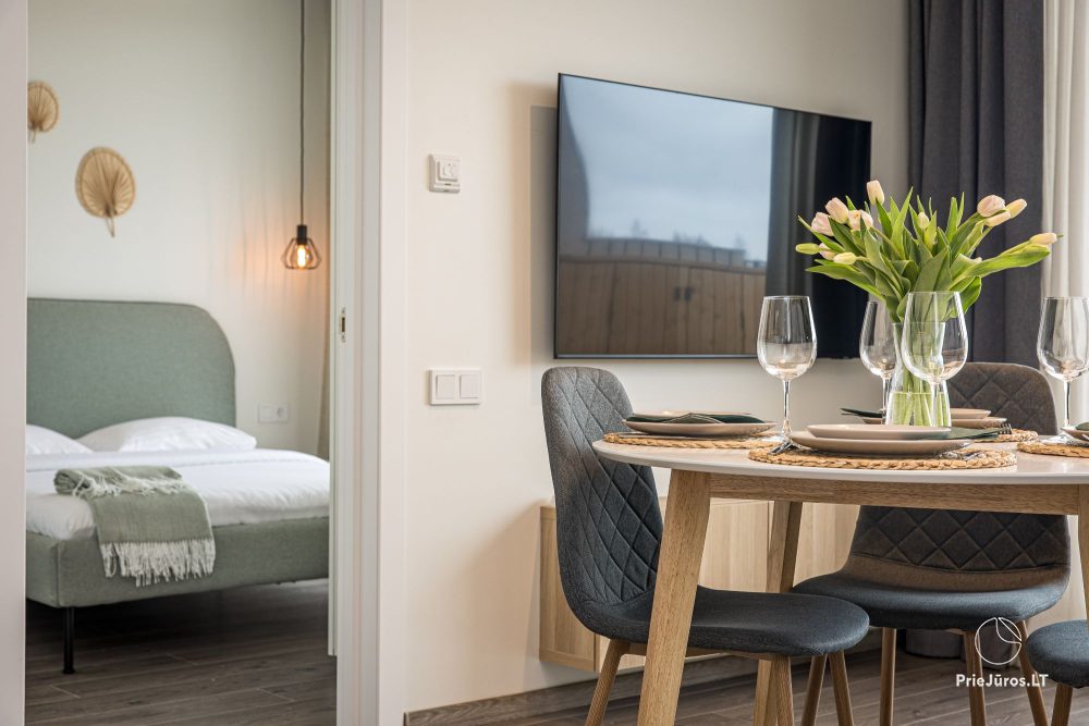 Kopa home – Moje morze 2, Kunigiškiai. Apartamenty z 2 sypialniami i tarasem, kompleks z basenem, atrakcje