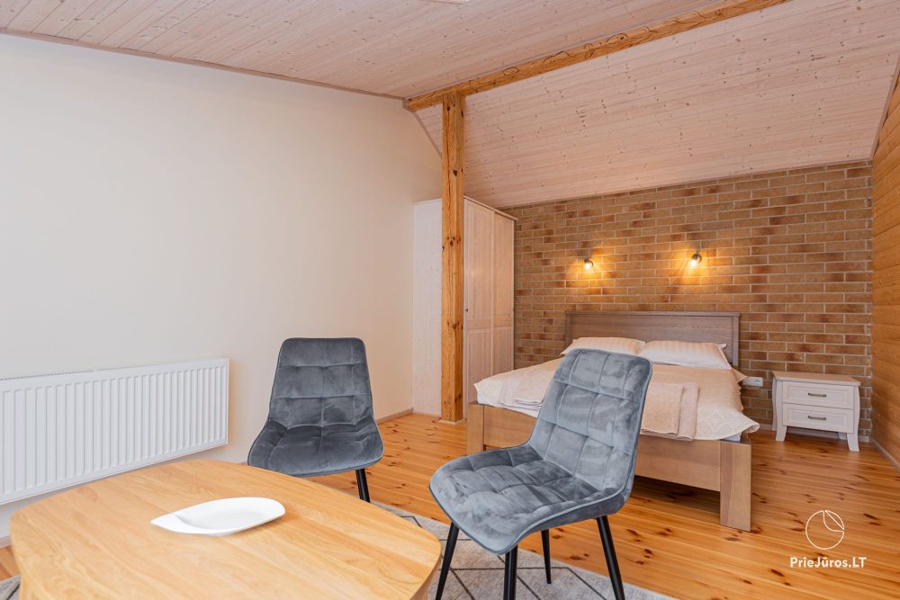 Nowe apartamenty w Połądze Birutės12 – 400 m od plaży morskiej. Oddzielne wejścia, podwórko