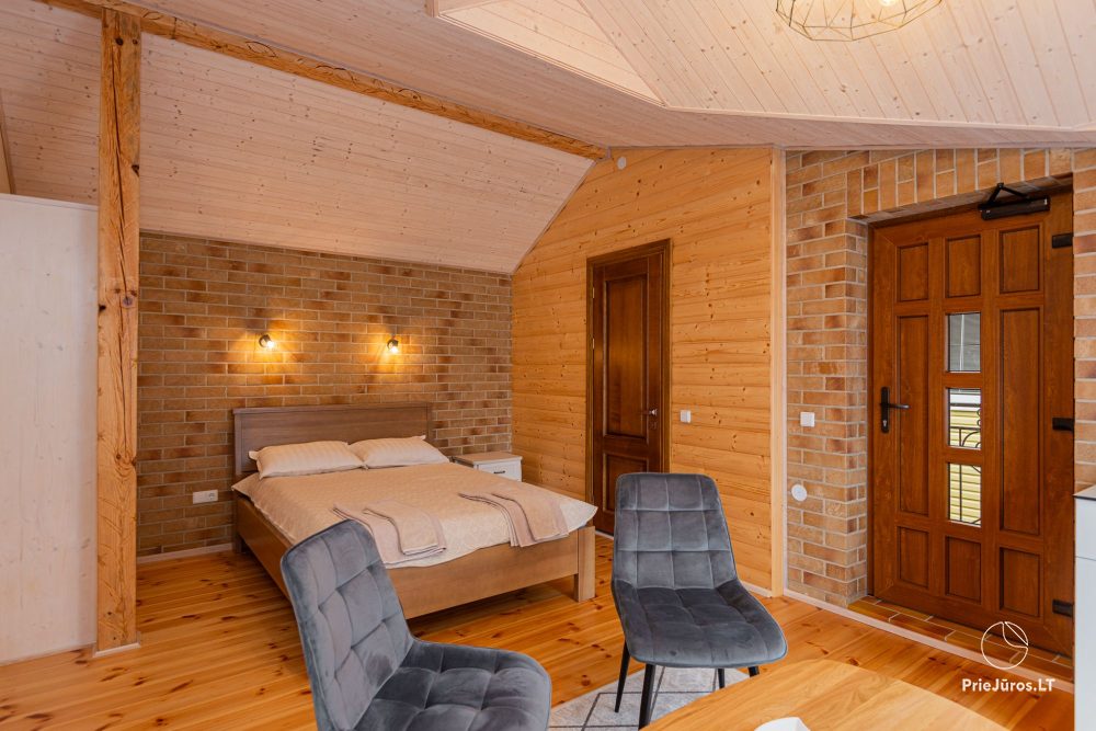 Nowe apartamenty w Połądze Birutės12 – 400 m od plaży morskiej. Oddzielne wejścia, podwórko