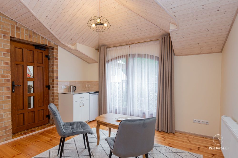 Nowe apartamenty w Połądze Birutės12 – 400 m od plaży morskiej. Oddzielne wejścia, podwórko
