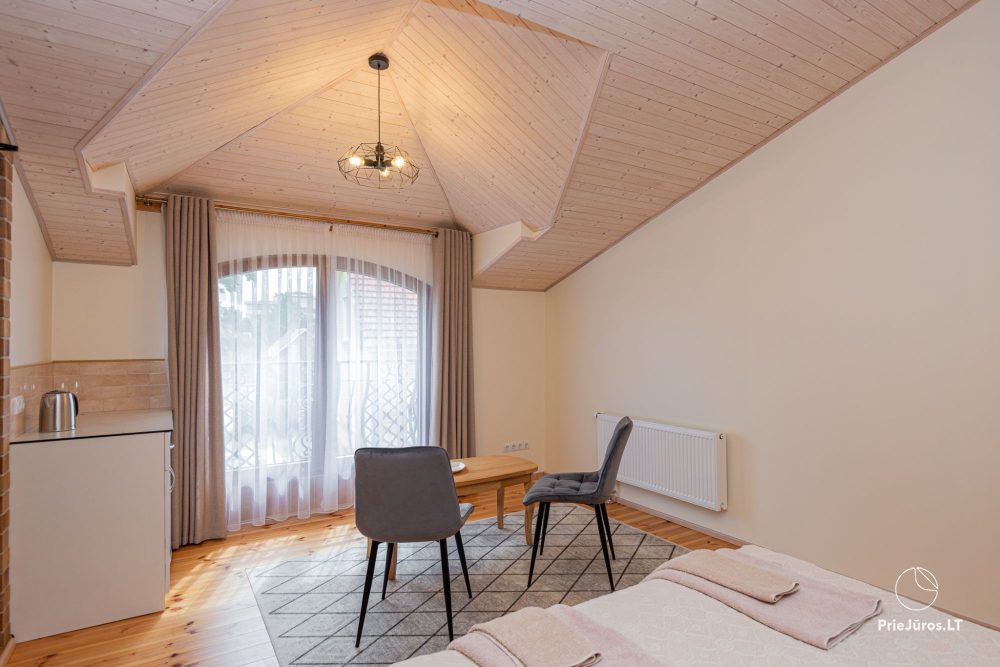 Nowe apartamenty w Połądze Birutės12 – 400 m od plaży morskiej. Oddzielne wejścia, podwórko