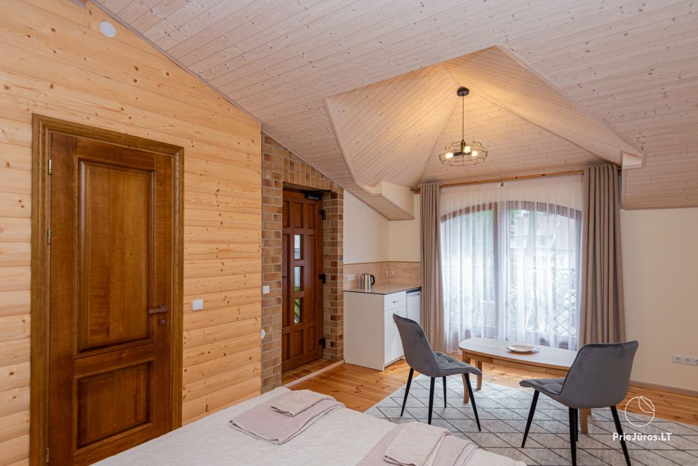 Nowe apartamenty w Połądze Birutės12 – 400 m od plaży morskiej. Oddzielne wejścia, podwórko