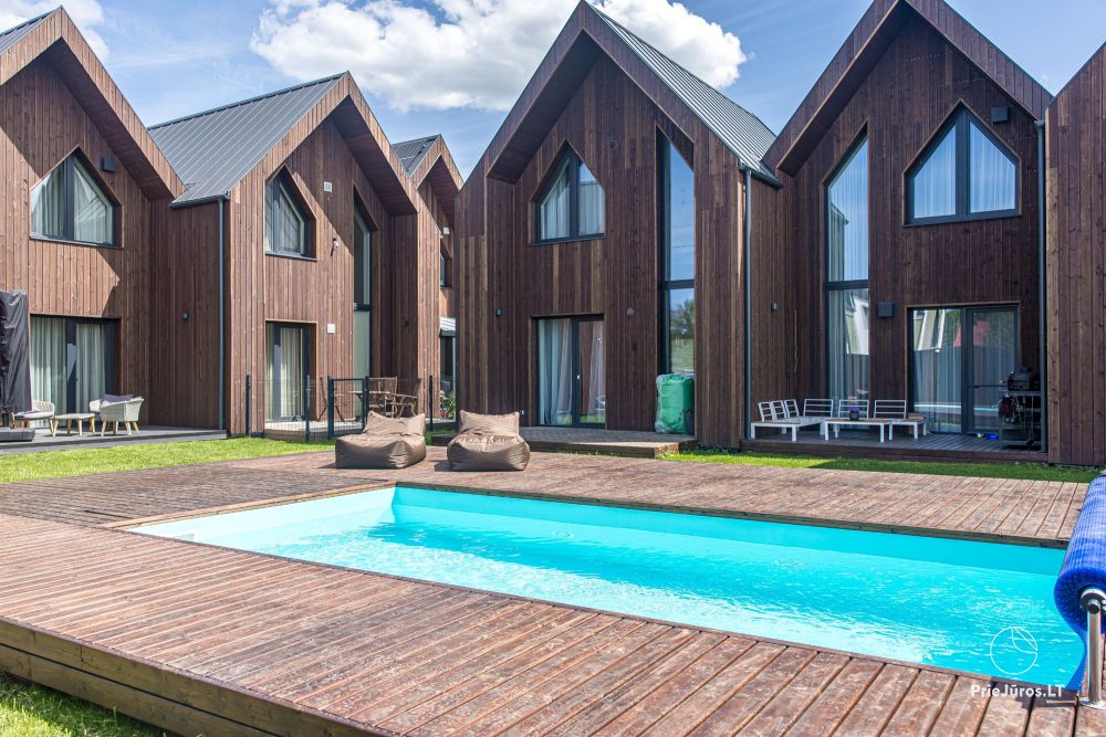 Sea Life home – Kunigiškiai – stylowy domek z dwiema sypialniami, basen w ogrodzie