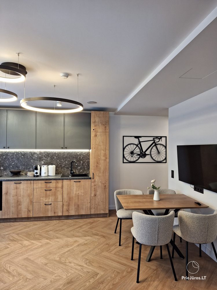 Nowo wyposażone apartamenty przy ulicy Vanagupės. W projekcie „Santiago”.