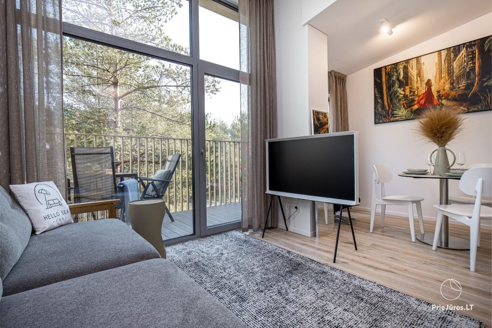 Oaza Doliny Wydm – Kunigiškiai – Apartamenty z Balkonem w Sosnowym Lesie, Zaledwie 300m od Morza