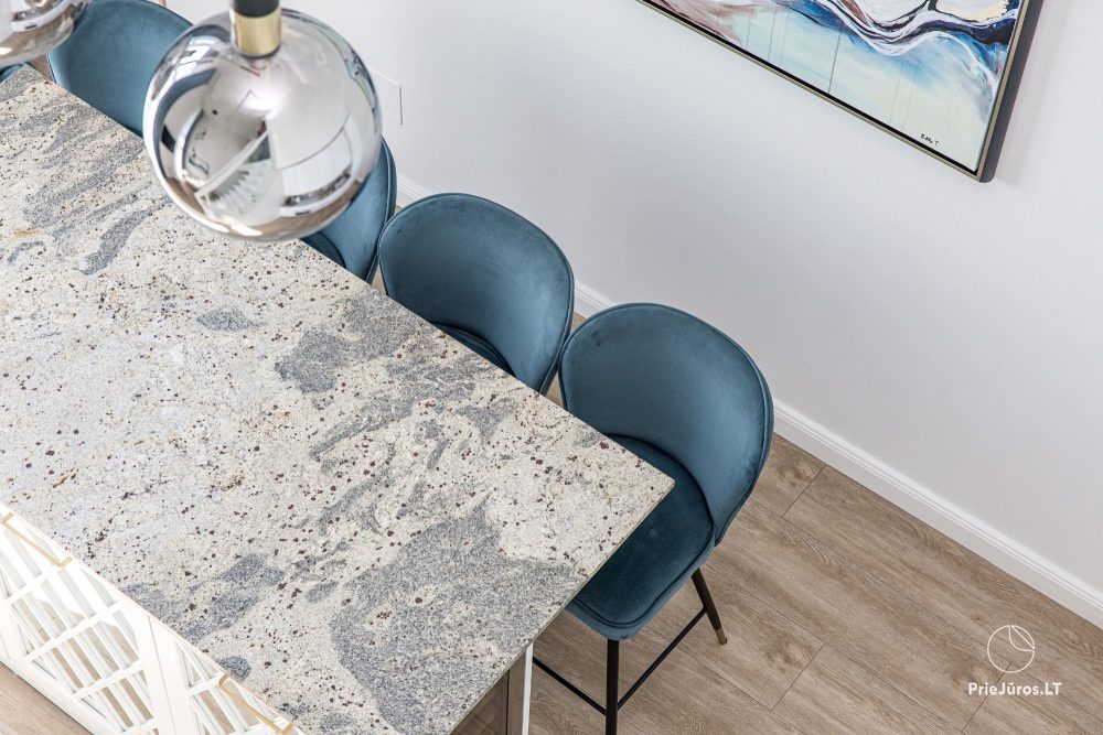 Burės Loft - przestrzeń o wyjątkowym designie dla Twojego jakościowego wypoczynku w kompleksie Mano jūra 1 z basenem, wanną spa, sauną