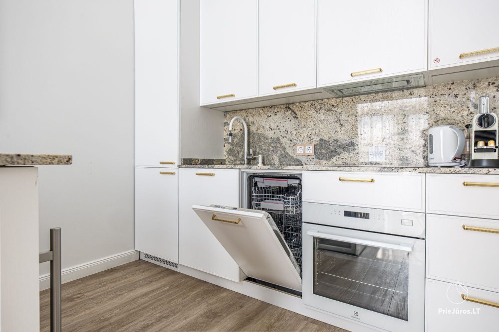 Burės Loft - przestrzeń o wyjątkowym designie dla Twojego jakościowego wypoczynku w kompleksie Mano jūra 1 z basenem, wanną spa, sauną