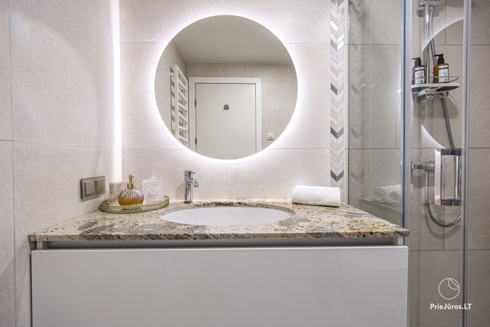 Burės Loft - przestrzeń o wyjątkowym designie dla Twojego jakościowego wypoczynku w kompleksie Mano jūra 1 z basenem, wanną spa, sauną
