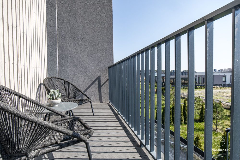 Burės Loft - przestrzeń o wyjątkowym designie dla Twojego jakościowego wypoczynku w kompleksie Mano jūra 1 z basenem, wanną spa, sauną