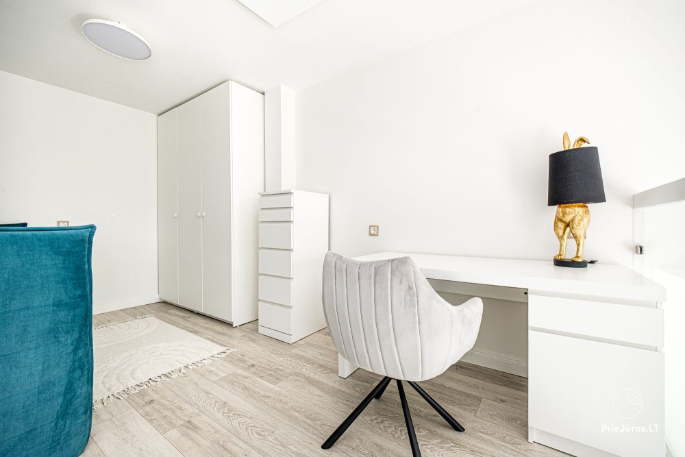 Burės Loft - przestrzeń o wyjątkowym designie dla Twojego jakościowego wypoczynku w kompleksie Mano jūra 1 z basenem, wanną spa, sauną