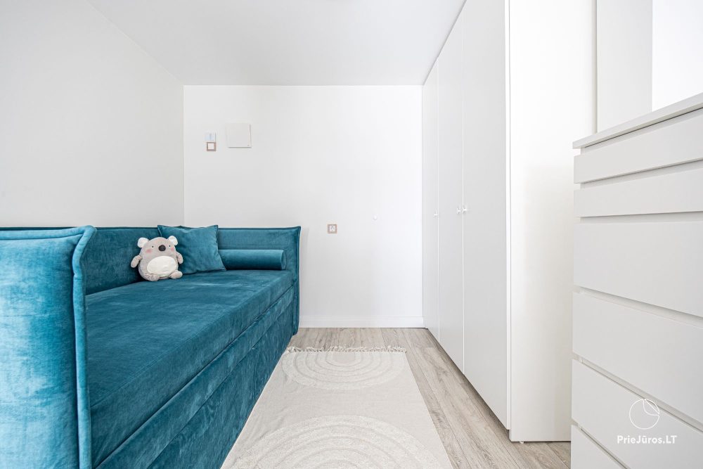 Burės Loft - przestrzeń o wyjątkowym designie dla Twojego jakościowego wypoczynku w kompleksie Mano jūra 1 z basenem, wanną spa, sauną