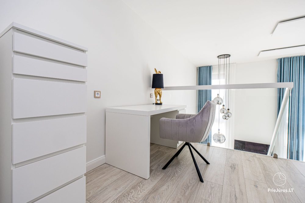 Burės Loft - przestrzeń o wyjątkowym designie dla Twojego jakościowego wypoczynku w kompleksie Mano jūra 1 z basenem, wanną spa, sauną