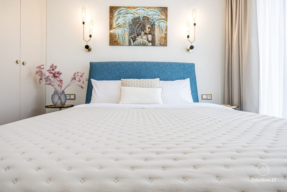 Burės Loft - przestrzeń o wyjątkowym designie dla Twojego jakościowego wypoczynku w kompleksie Mano jūra 1 z basenem, wanną spa, sauną