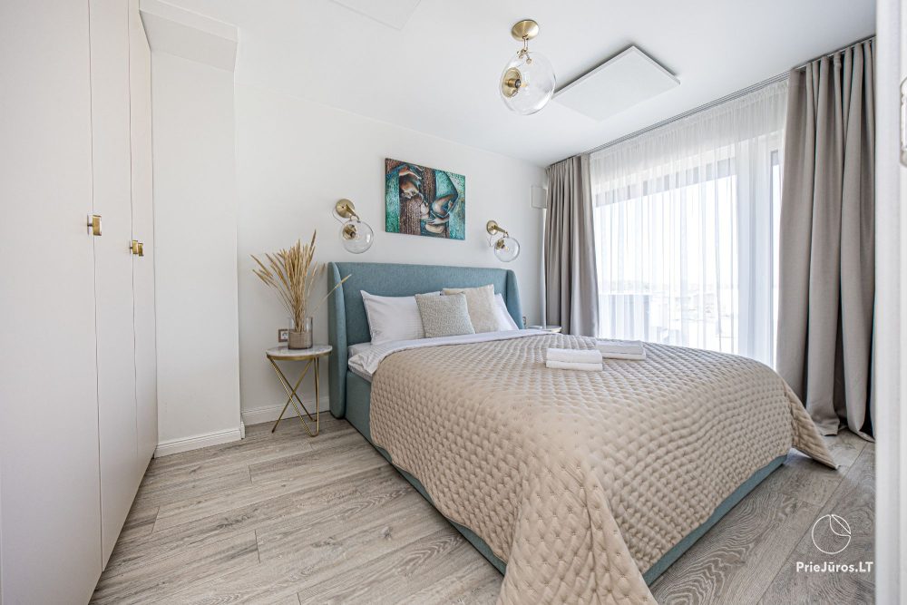 Burės Loft - przestrzeń o wyjątkowym designie dla Twojego jakościowego wypoczynku w kompleksie Mano jūra 1 z basenem, wanną spa, sauną
