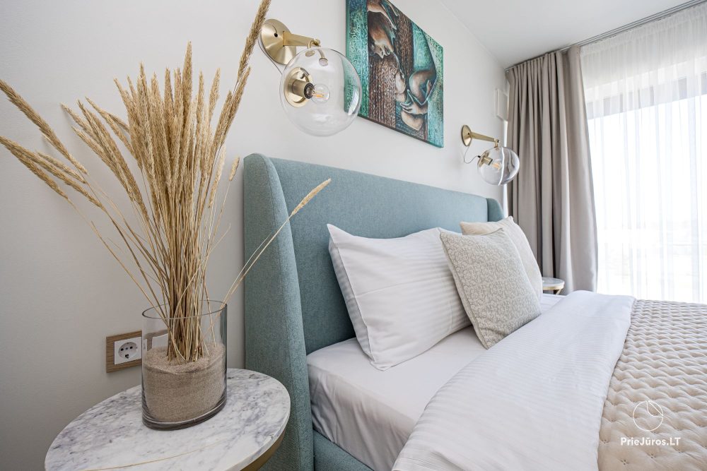 Burės Loft - przestrzeń o wyjątkowym designie dla Twojego jakościowego wypoczynku w kompleksie Mano jūra 1 z basenem, wanną spa, sauną