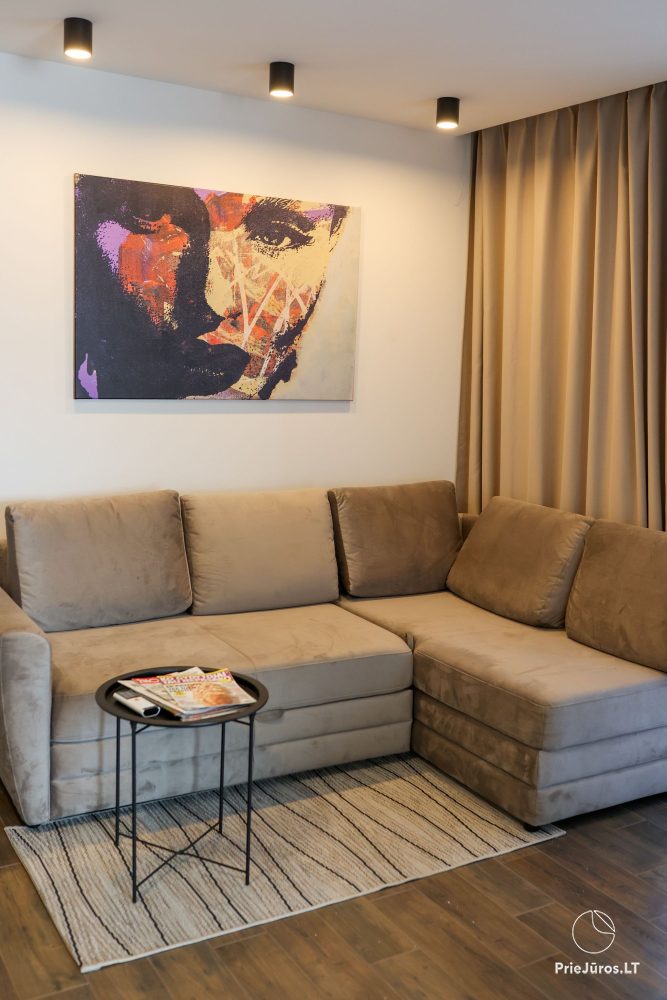 Nowe Apartamenty „BALTASIS KIRAS”, 50 m do wydm! Wynajem apartamentów w Šventoji