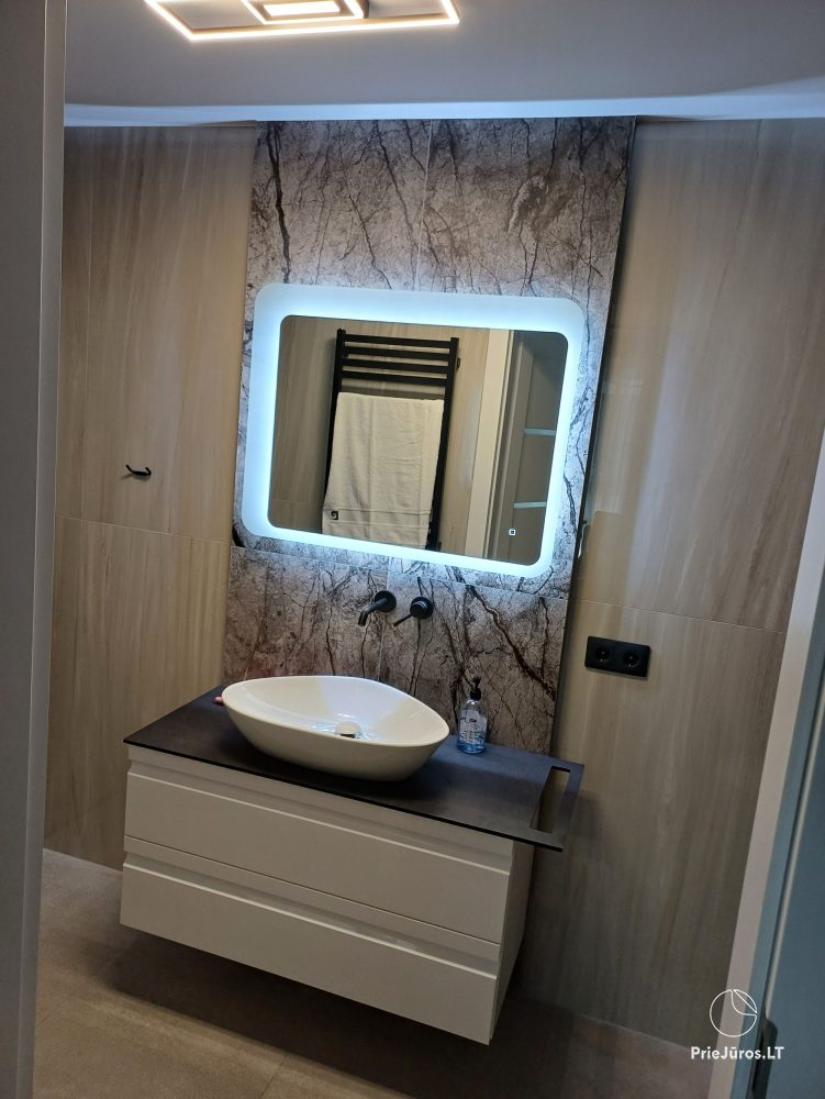 Nowe Apartamenty „BALTASIS KIRAS”, 50 m do wydm! Wynajem apartamentów w Šventoji