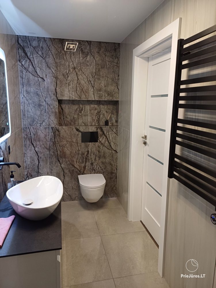 Nowe Apartamenty „BALTASIS KIRAS”, 50 m do wydm! Wynajem apartamentów w Šventoji