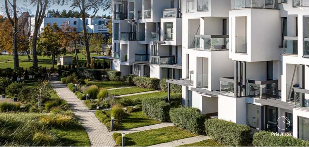 Nowe Apartamenty „BALTASIS KIRAS”, 50 m do wydm! Wynajem apartamentów w Šventoji