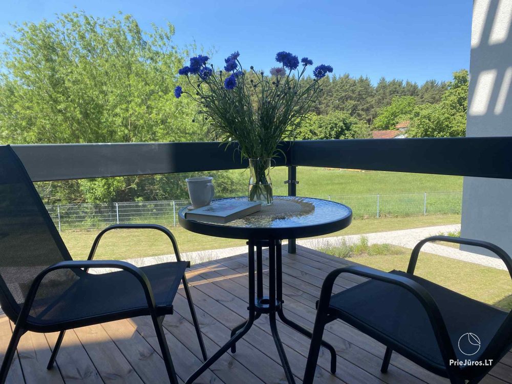 Nowe Apartamenty „BALTASIS KIRAS”, 50 m do wydm! Wynajem apartamentów w Šventoji