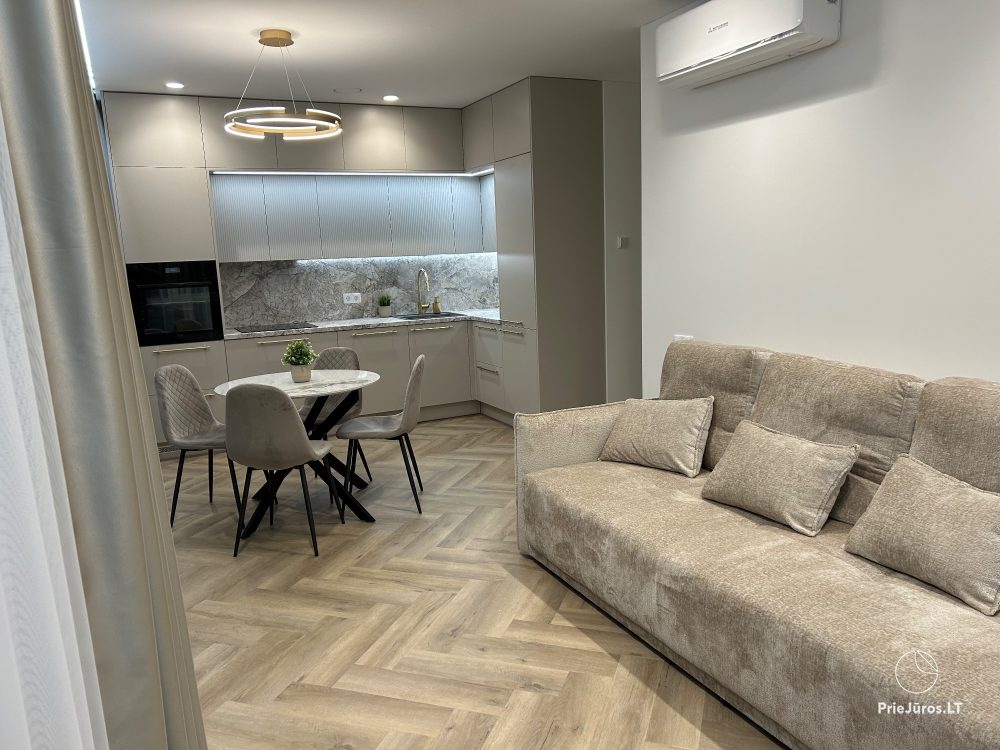 Apartamenty parkowe w centrum Kłajpedy. Nowe, przytulne mieszkanie 3-pokojowe z widokiem na jezioro, blisko Starego Miasta.