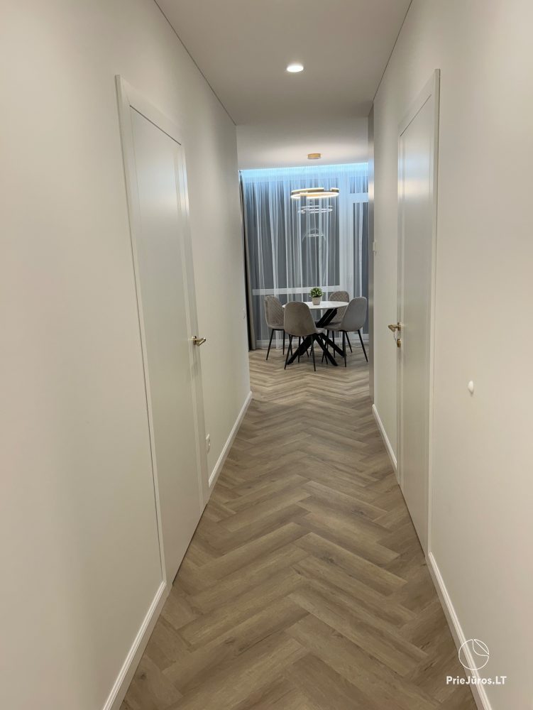 Apartamenty parkowe w centrum Kłajpedy. Nowe, przytulne mieszkanie 3-pokojowe z widokiem na jezioro, blisko Starego Miasta.