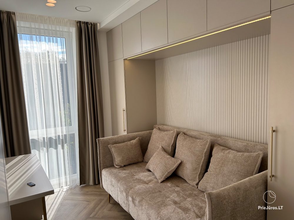 Apartamenty parkowe w centrum Kłajpedy. Nowe, przytulne mieszkanie 3-pokojowe z widokiem na jezioro, blisko Starego Miasta.